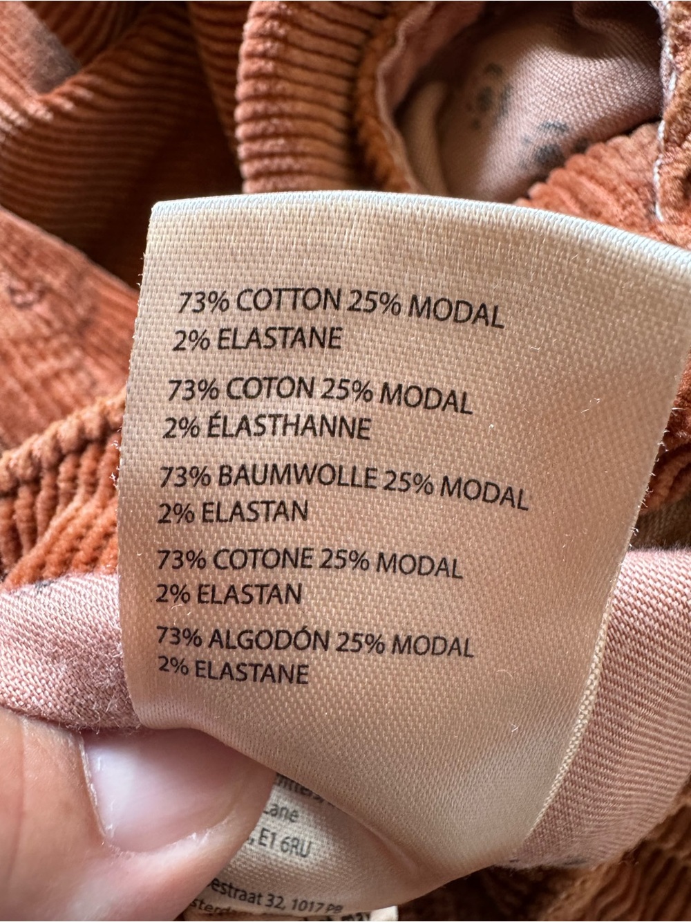 Pilcro Rust Corduroy Flare Jeans - Picture 5 of 7